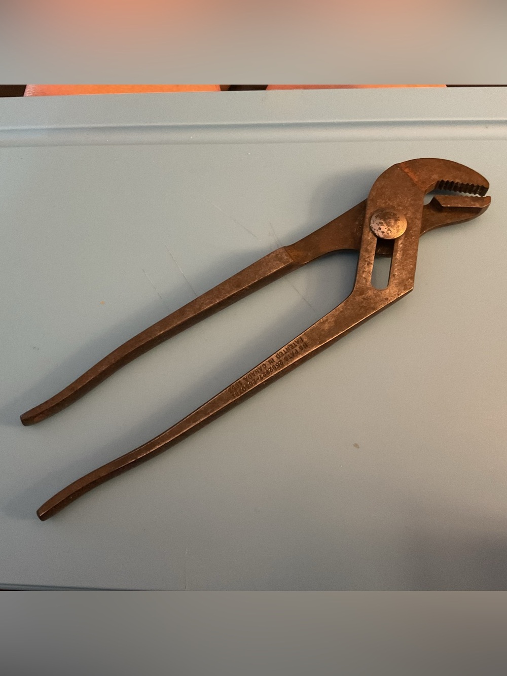 Vintage Channellock slip joint pliers 1953 Champion DeArment patina